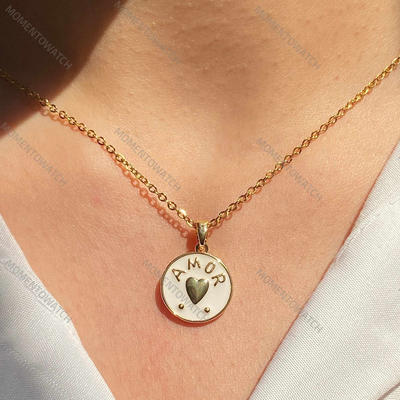 گردنبند دخترانه قلب پينترستي amore 🤍