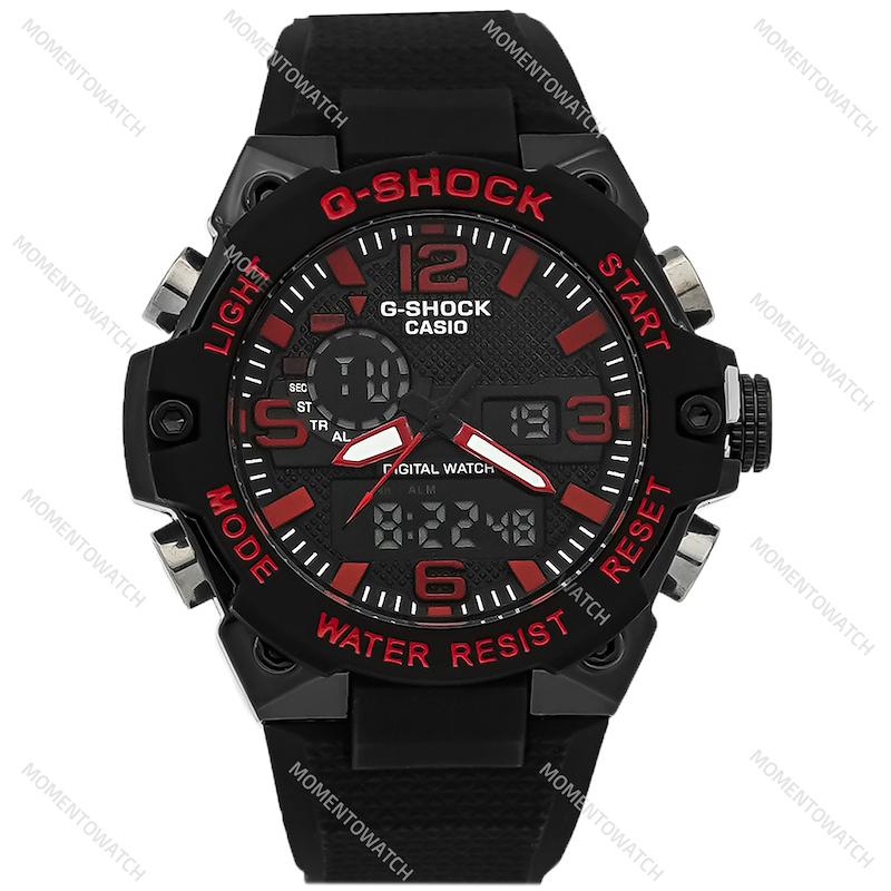 ساعت اسپرت جی‌شاک G-SHOCK مشکی قرمز GG-1000 | ساعت مردانه دیجیتال و آنالوگ