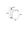 شیرالات KWC - شیر روشویی کلاسیک