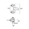شیرالات KWC - شیر توالت مایا 