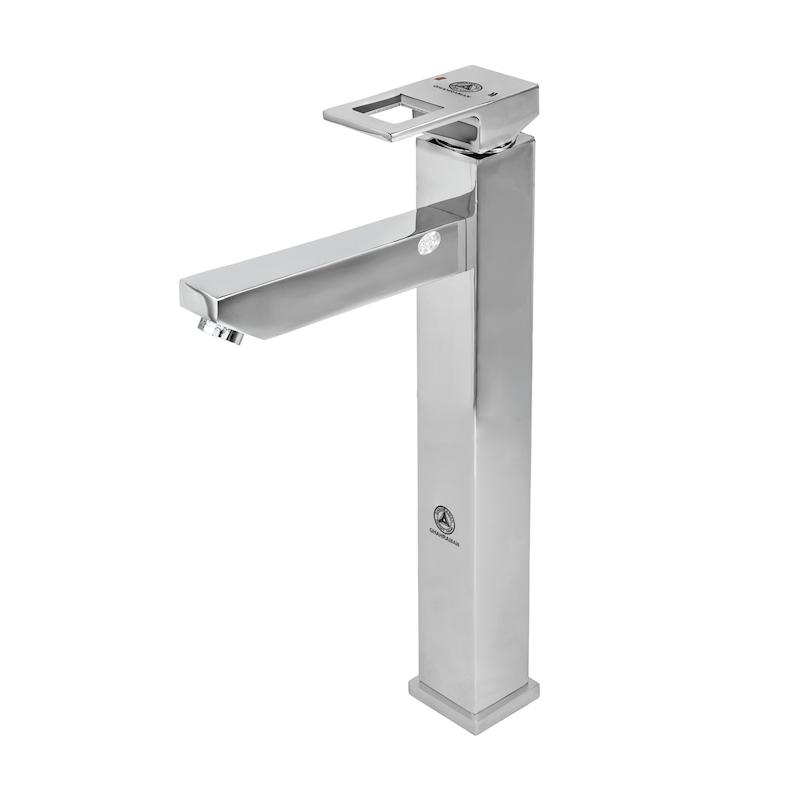 شیرالات قهرمان - شیر روشوی پایه بلند فلت رویال  کروم