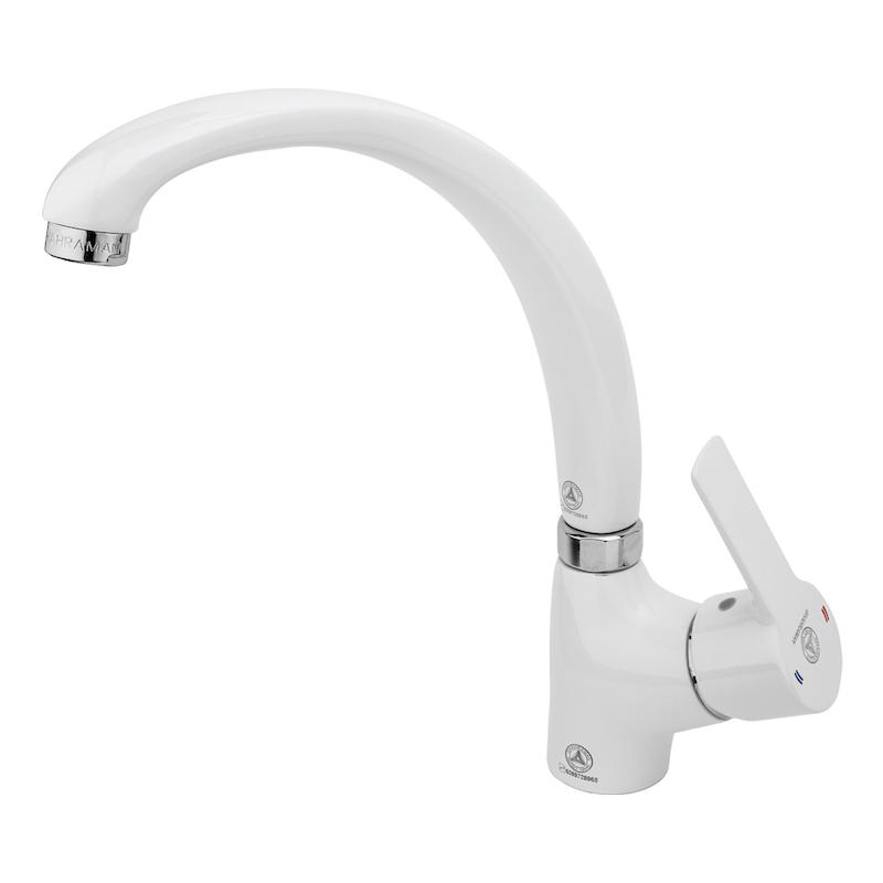 شیرالات قهرمان - شیر ظرفشویی یاقوت سفید کروم