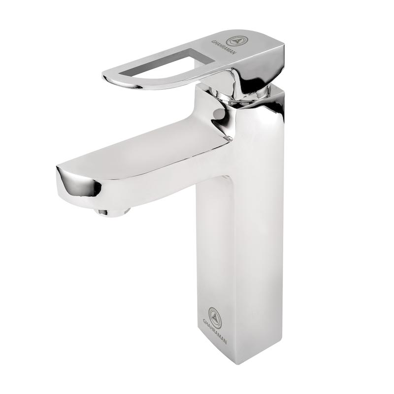 شیرالات قهرمان - شیر روشویی موج کروم