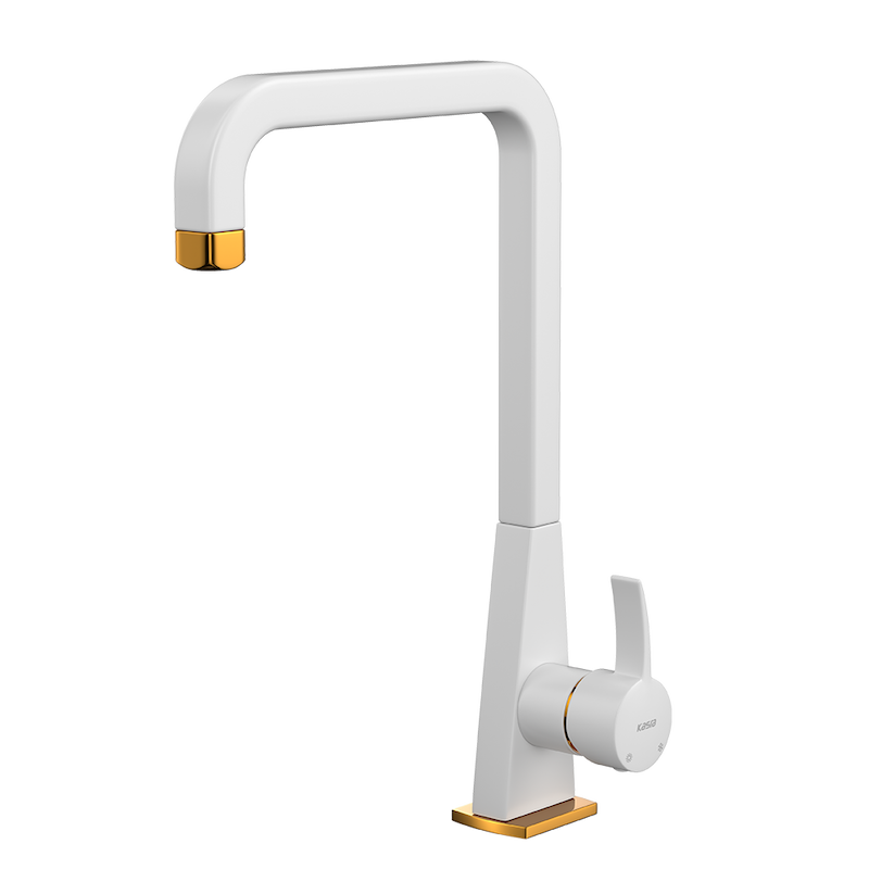 شیرالات کسری - شیر ظرفشویی فیورنزو سفید طلایی