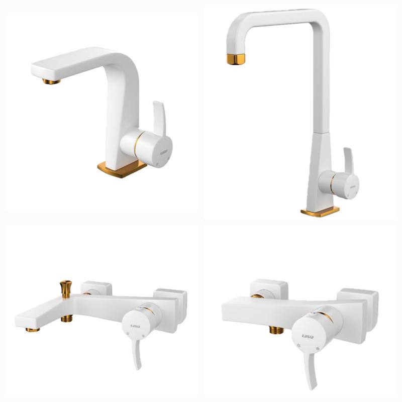 شیرالات کسری - ست شیرالات فیورنزو سفید طلایی