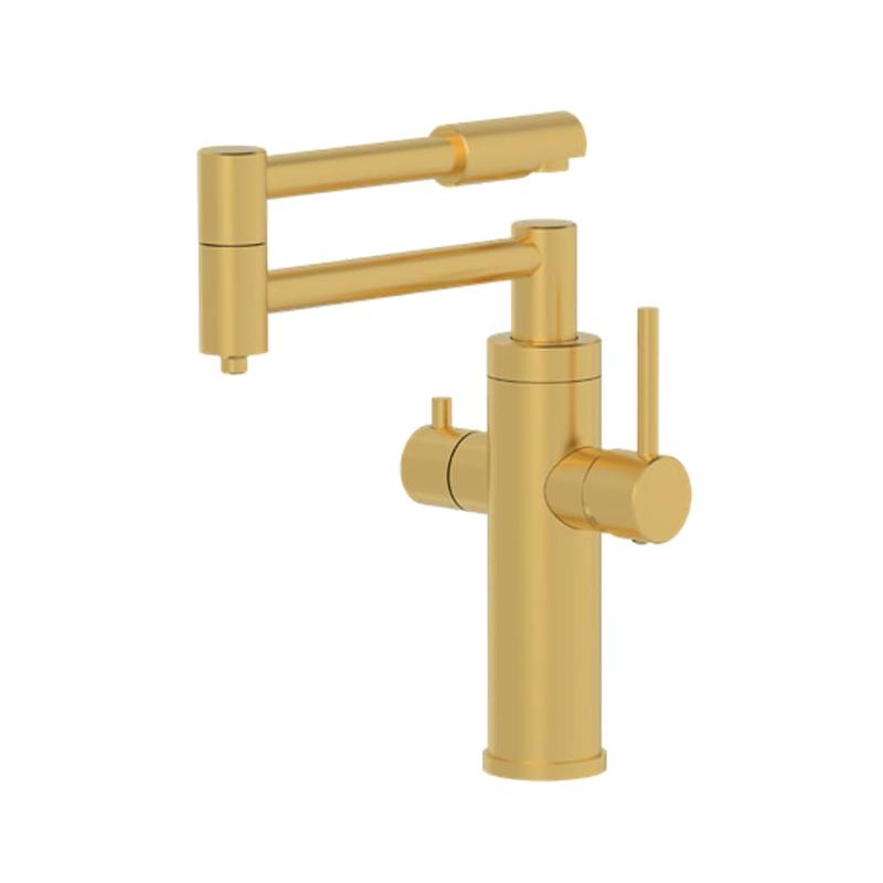 شیر FARO شوان - شیر ظرفشویی دومنظوره مفصلی فارو طلایی مات