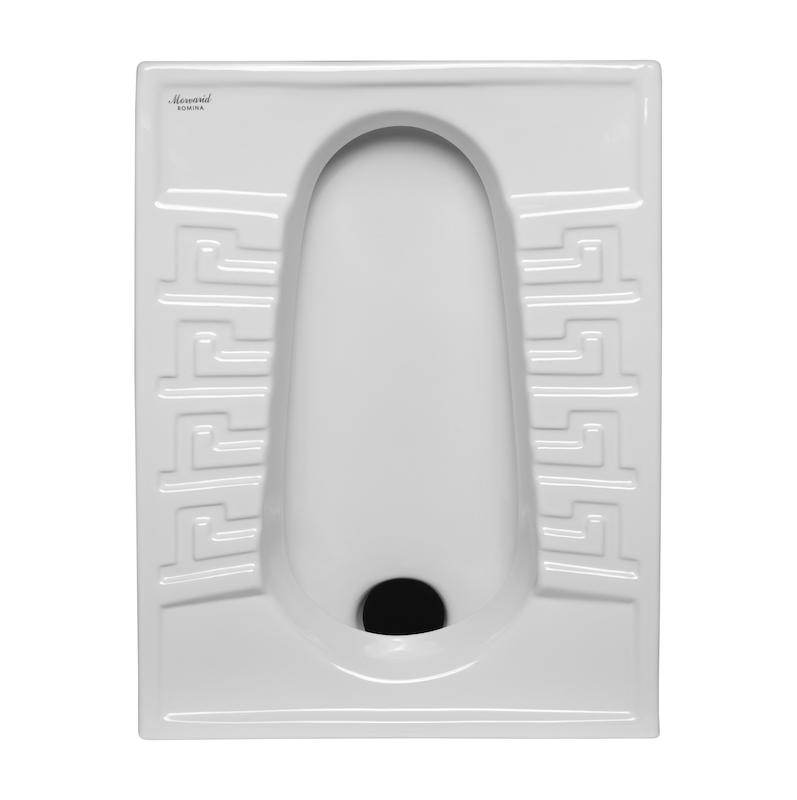 توالت زمینی مروارید مدل رومینا 50 -  تخت - ریم بسته