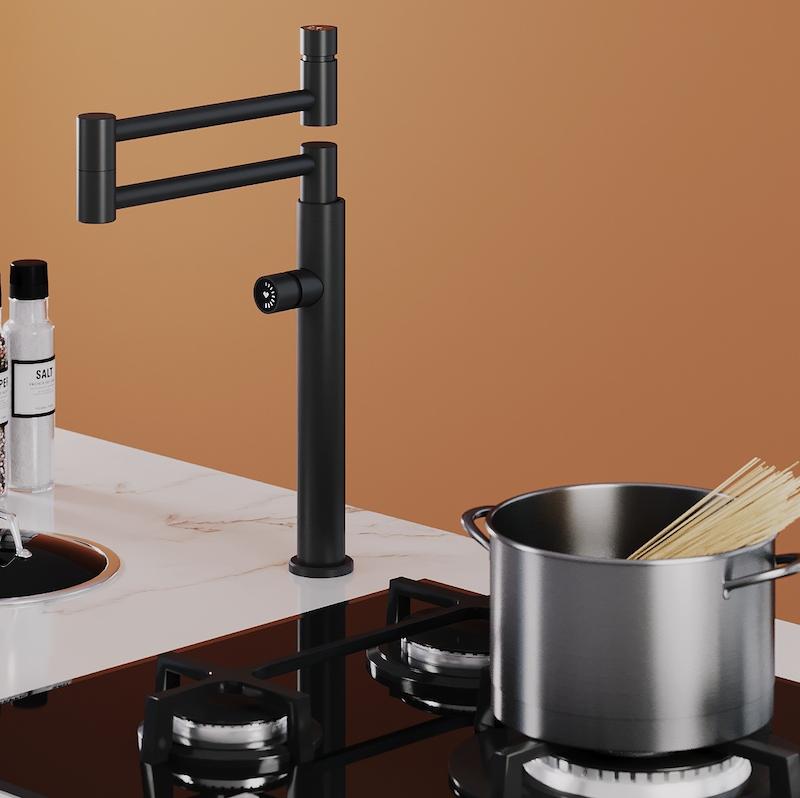 شیر SALVEEN شوان - شیر رو گازی سالوین کروم - دیگ پرکن رومیزی