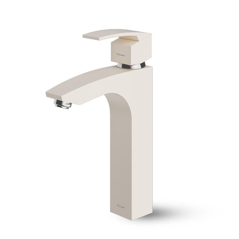 شیرالات شودر - شیر روشویی پایه بلند باواریا شیری کروم