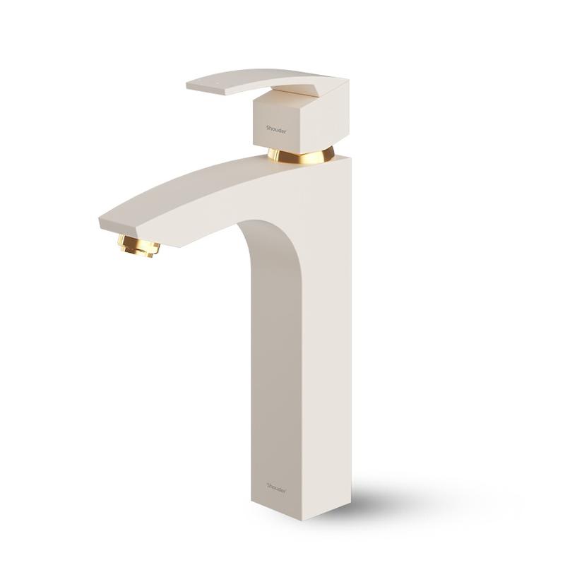 شیرالات شودر - شیر روشویی پایه بلند باواریا شیری طلایی