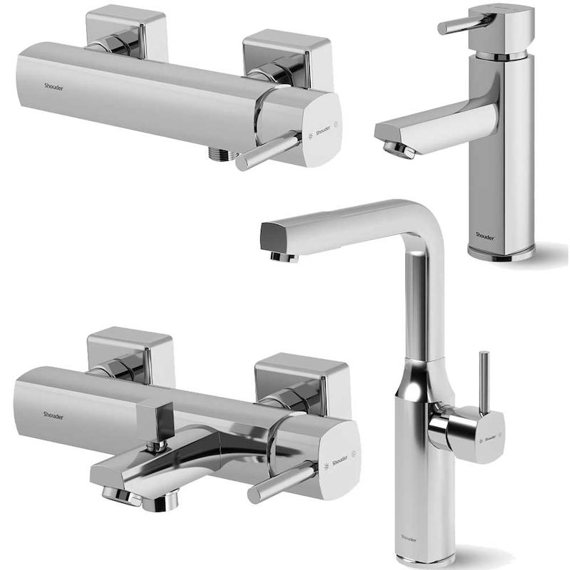 شیرالات شودر - ست 4تکه شیرالات یونیک پلاس