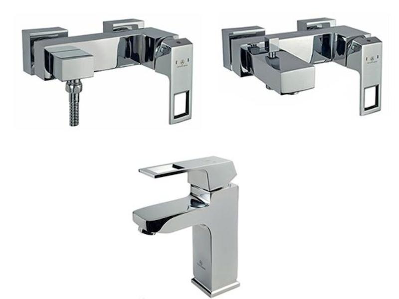 شیرالات قهرمان - ست 3تکه فلت برسام کروم