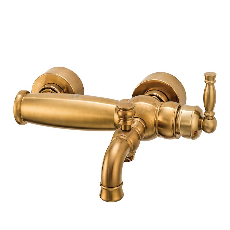 شیرالات قهرمان - شیر حمام انتیک طلایی مات