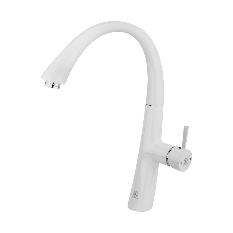 شیرالات قهرمان - شیر ظرفشویی موج سفید کروم