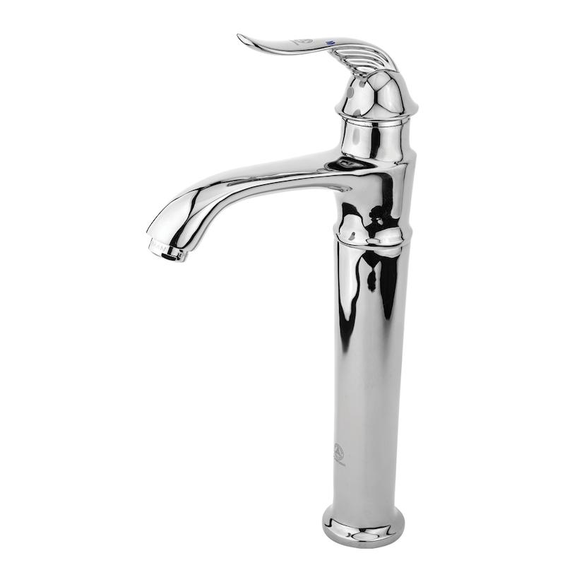 شیرالات قهرمان - شیر روشویی پایه بلند دریا کروم - دسته سزار