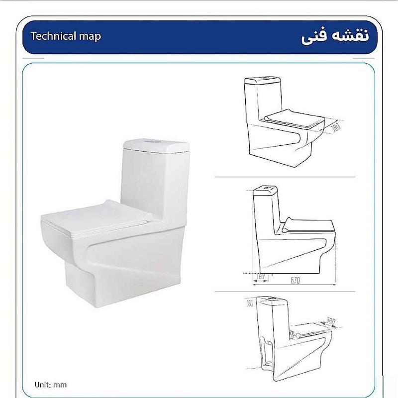 توالت فرنگی مروارید مارینا 67 درجه 2