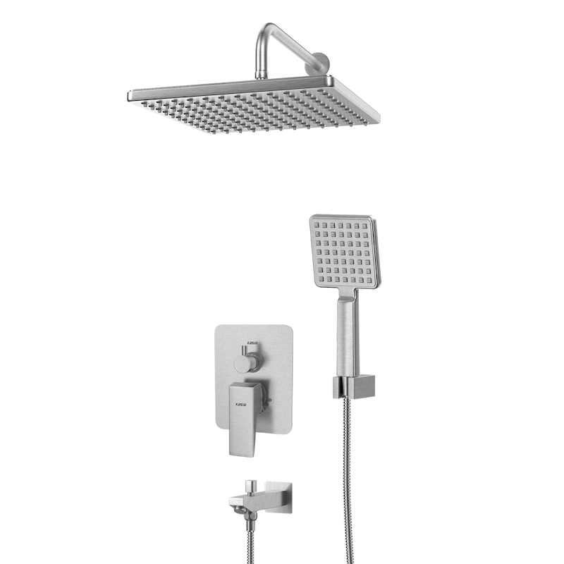 شیرالات کسری - توکار حمام دامون فلت کروم مات تیپ 4