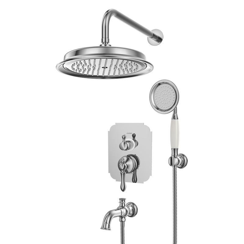 شیرالات کسری - توکار حمام ناپل کروم تیپ 4