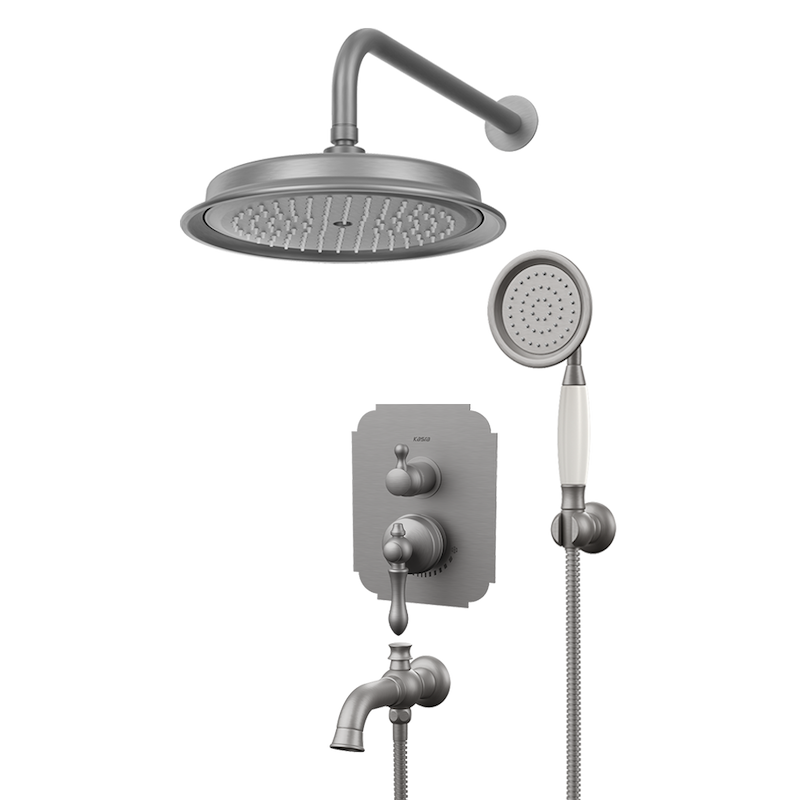 شیرالات کسری - توکار حمام ناپل کروم مات تیپ 4