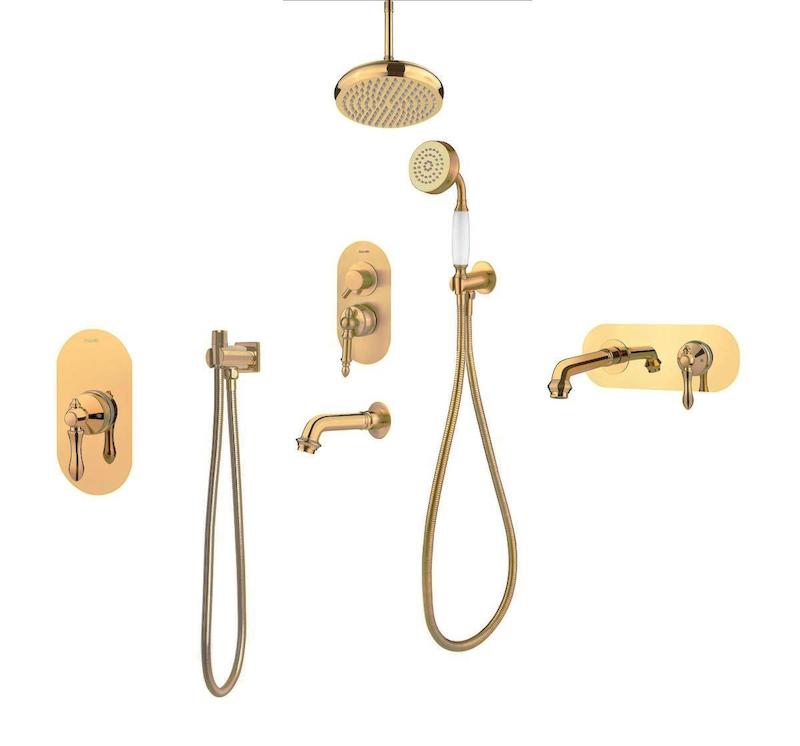 شیرالات هودین - ست توکار راگنار طلایی مات