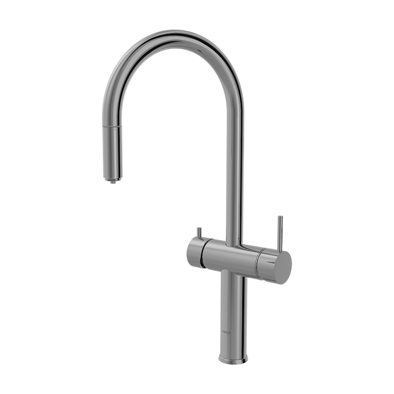 شیرالات کسری - شیر ظرفشویی شاوری دومنظوره اکورد کروم مات