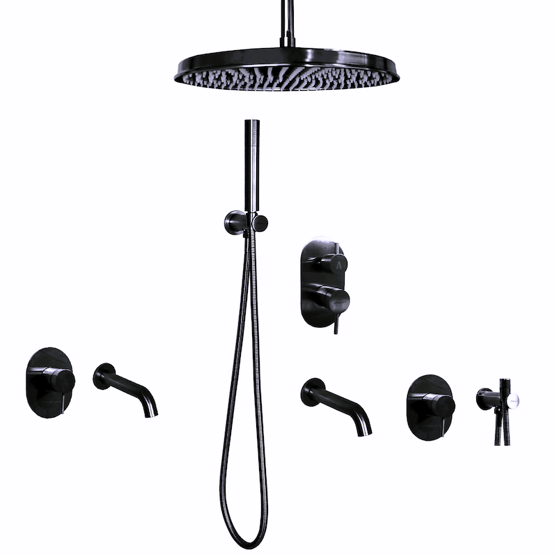 شیرالات نوبل - ست توکار فونیکس مشکی