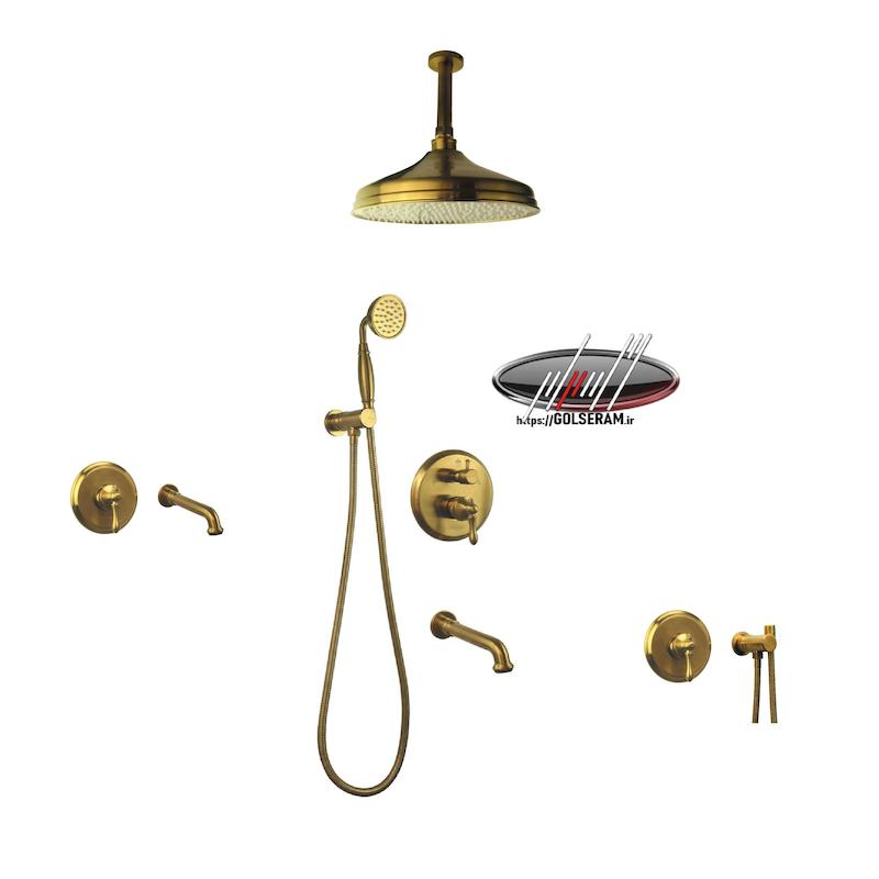 شیرالات نوبل - ست توکار اپولو طلایی مات