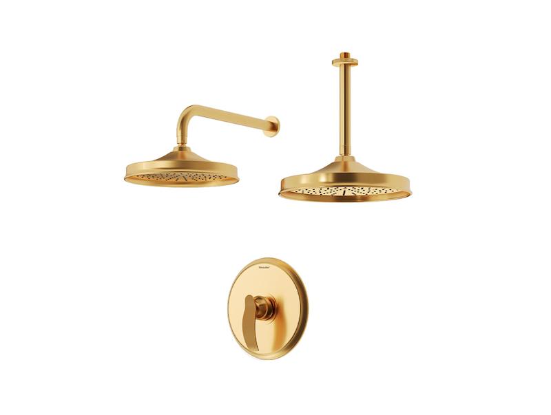 شیرالات شودر - شیر حمام توکار مدل گلوریس طلایی مات تیپ 1