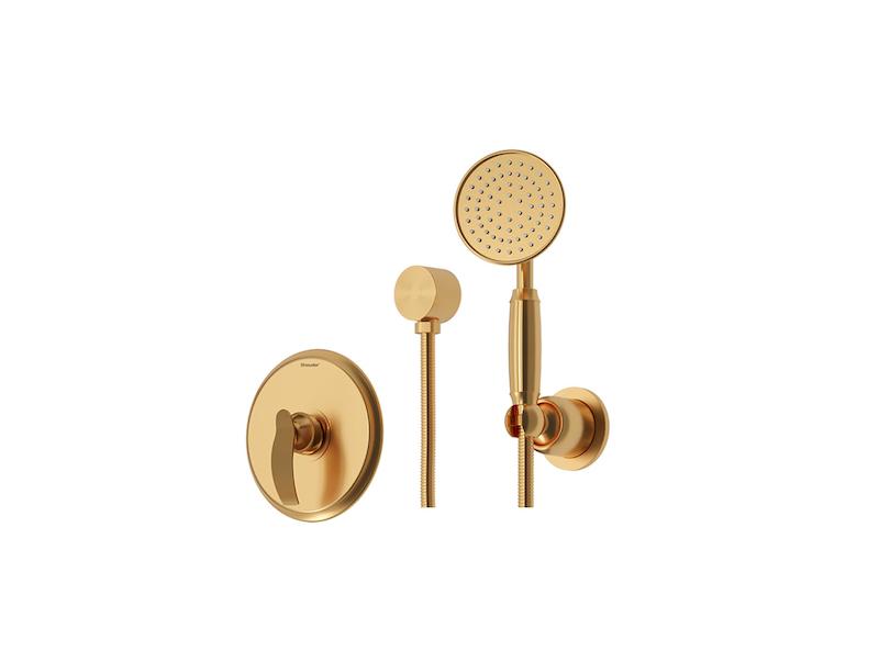 شیرالات شودر - شیر حمام توکار مدل گلوریس طلایی مات تیپ 2