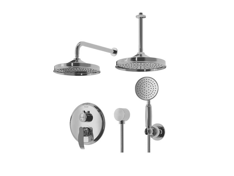 شیرالات شودر - شیر حمام توکار مدل گلوریس کروم تیپ 3