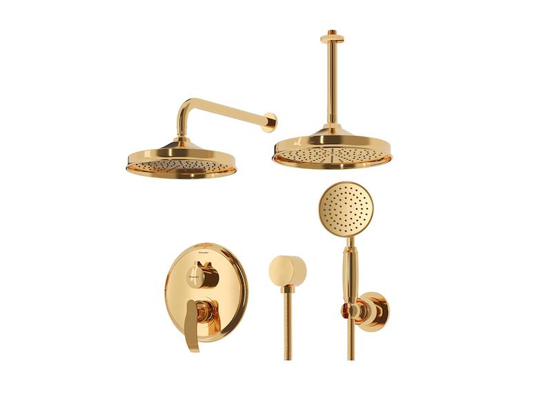 شیرالات شودر - شیر حمام توکار مدل گلوریس طلایی تیپ 3