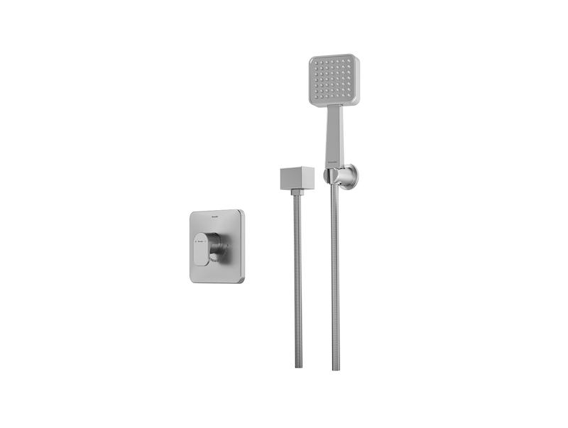 شیرالات شودر - شیر حمام توکار مدل تاین کروم مات تیپ 2