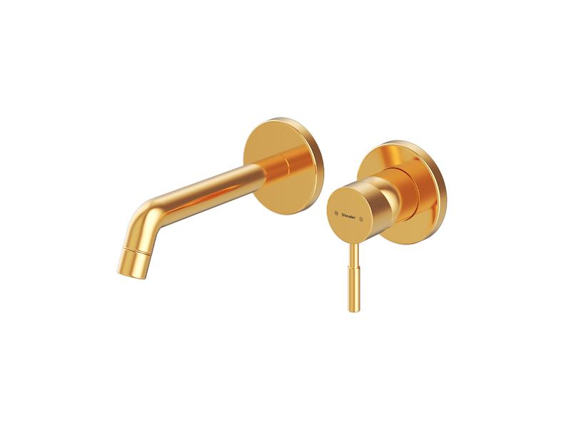 شیرالات شودر - شیر روشویی توکار دو تکه مدل مارینو طلایی