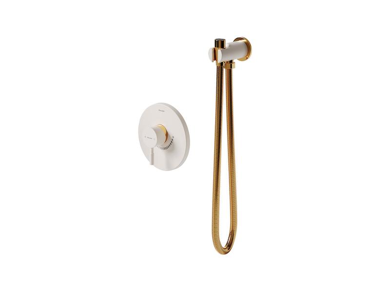 شیرالات شودر - شیر توالتی توکار مدل مارینو  شیری طلایی