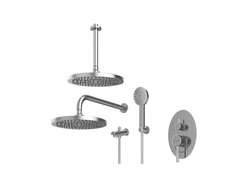 شیرالات شودر - شیر حمام توکار روگن ABS تیپ 4 کروم