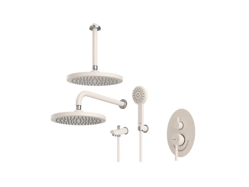 شیرالات شودر - شیر حمام توکار روگن ABS تیپ 4 شیری کروم