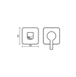 شیرالات KWC - شیر توالتی توکار متیس سفید