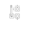شیرالات KWC - شیر حمام توکار متیس کروم تیپ 3 یونیورسال