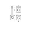 شیرالات KWC - شیر حمام توکار متیس کروم تیپ 3 یونیورسال