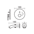 شیرالات KWC - شیر حمام توکار زو کروم تیپ 4 یونیورسال