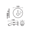 شیرالات KWC - شیر حمام توکار زو سفید تیپ 4 یونیورسال