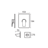 شیرالات KWC - شیر توالتی توکار ورونا کروم