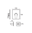 شیرالات KWC - شیر توالتی توکار ورونا کروم