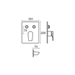 شیرالات KWC - شیر حمام توکار ورونا سفید تیپ 3