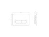 شیرالات شودر - صفحه کلید فلاش تانک توکار مربعی فیورا کروم مات