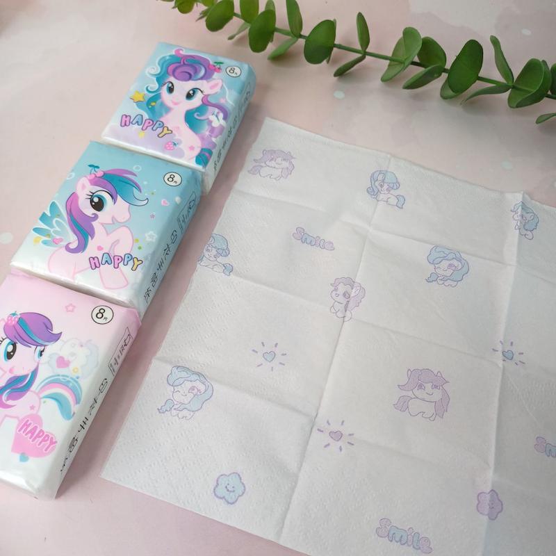 پک دستمال جیبی طرح دار یونیکورن 