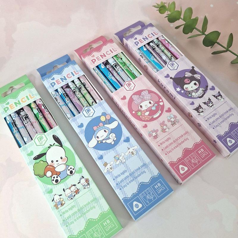 پک ۱۲ عددی مداد سه گوش اکلیلی سانریو(نرم و باکیفیت)