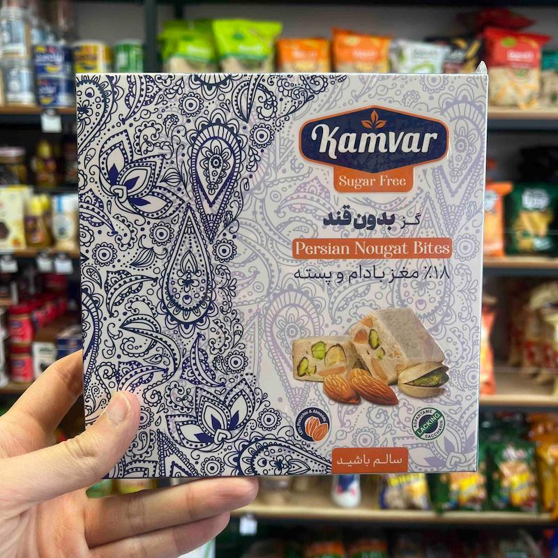 گز پسته و بادام بدون قند کامور 