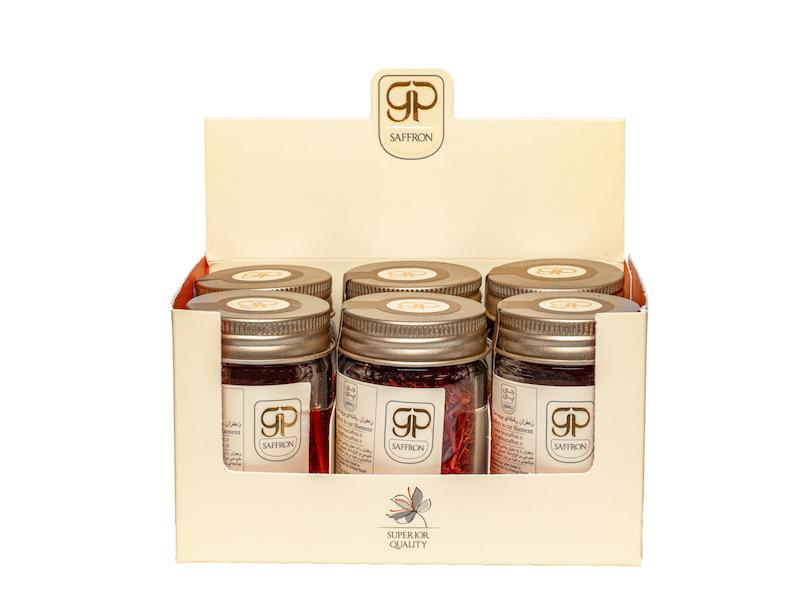 زعفران نگین جعبه ای 6 عددی یک مثقالی