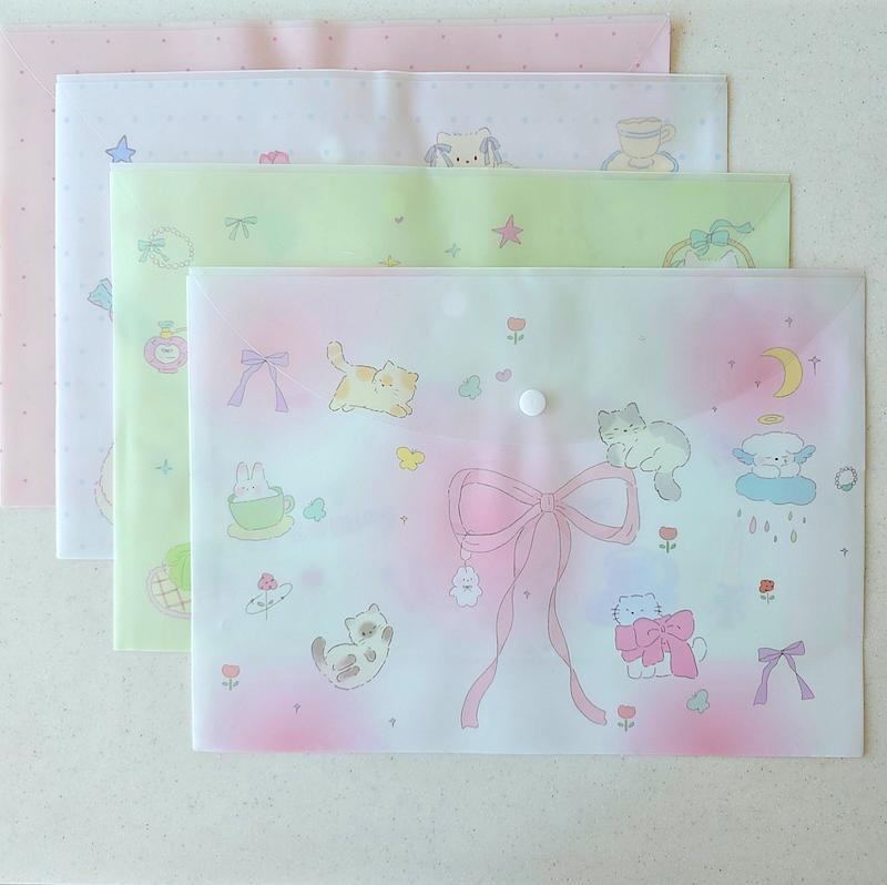 پوشه دکمه ای طرح پیشی🐱🎀